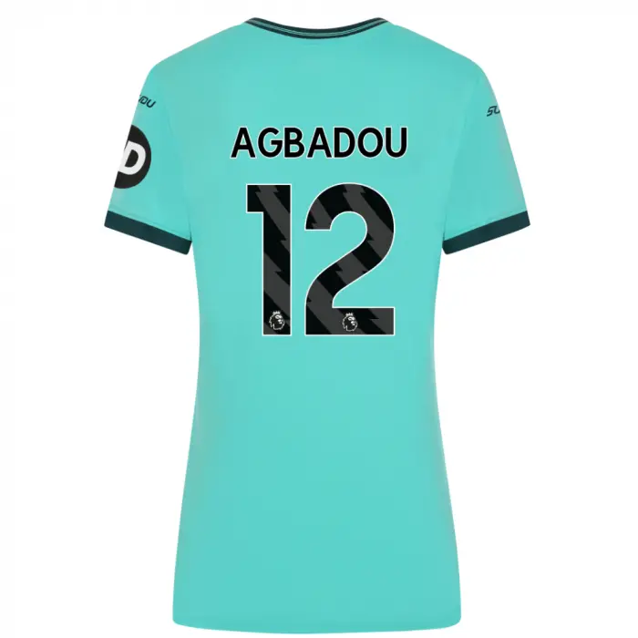 Wolverhampton Wanderers Store | Shop Official 2025-26 Wolves Away Shirt – Womens AGBADOU 12 Wolves Gear